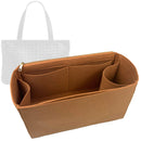 Organizer for [Intrecciato Tote Bag, Bottega Veneta] Tote Purse Bag Insert Organiser Liner Shaper (Felt, Long Zip and Open Compartment)