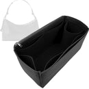 Organizer for [Large Loop Weekender, Bottega Veneta] Tote Purse Bag Insert Organiser Liner Shaper (Felt, Long Zip and Open Compartment)