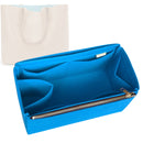 Organizer for [Classic Structured Leather Tote, Cuyana] Tote Purse Bag Insert Organiser Liner Shaper (Felt, Long Zip and Open Compartment)