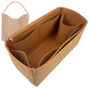 Organizer for [Small Louise Bag, Celine] Tote Purse Bag Insert Organiser Liner Shaper (Felt, Long Zip and Open Compartment)