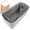 Organizer for [Medium Louise Bag, Celine] Tote Purse Bag Insert Organiser Liner Shaper (Felt, Long Zip and Open Compartment)