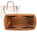 Organizer for [Reese Tote 28, Coach] Tote Purse Bag Insert Organiser Liner Shaper (Felt, Long Zip and Open Compartment)