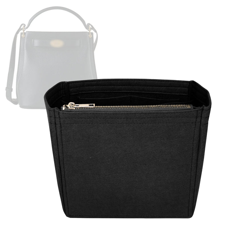 Organizer for [Islington Bucket 22cm, Mulberry] Tote Purse Bag Insert Organiser Liner Shaper (Felt, Long Zip and Open Compartment)