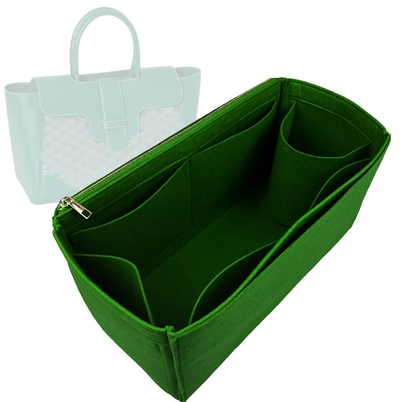 Organizer for [Saigon Tote Bag, Goyard] Tote Purse Bag Insert Organiser Liner Shaper (Felt, Long Zip and Open Compartment)