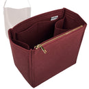 Organizer for [Small NS Belt Bag, The Row] Tote Purse Bag Insert Organiser Liner Shaper (Felt, Long Zip and Open Compartment)