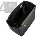Organizer for [Lock and Walk, LV] Tote Purse Bag Insert Organiser Liner Shaper (Felt, Long Zip and Open Compartment)