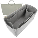 Organizer for [Le Pliage Green L Travel Bag, Longchamp] Tote Purse Bag Insert Organiser Liner Shaper (Felt, Long Zip and Open Compartment)