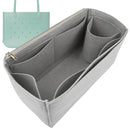 Organizer for [Bitty Bogg Bag, Bogg] Tote Purse Bag Insert Organiser Liner Shaper (Felt, Long Zip and Open Compartment)