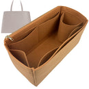 Organizer for [The New Day Market Tote, Everlane] Tote Purse Bag Insert Organiser Liner Shaper (Felt, Long Zip and Open Compartment)
