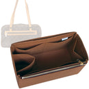 Organizer for [Cite GM, LV] Tote Purse Bag Insert Organiser Liner Shaper (Felt, Long Zip and Open Compartment)