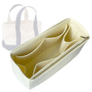 Organizer for [Boat and Tote - Mini, L.L.Bean] Tote Purse Bag Insert Organiser Liner Shaper (Felt, Long Zip and Open Compartment)