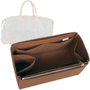 Organizer for [Goyardine Boeing Duffle Bag 55, Goyard] Tote Purse Bag Insert Organiser Liner Shaper (Felt, Long Zip and Open Compartment)