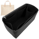 Organizer for [Micro Mimi, Parker Thatch] Tote Purse Bag Insert Organiser Liner Shaper (Felt, Long Zip and Open Compartment)