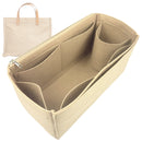 Organizer for [East West Mimi, Parker Thatch] Tote Purse Bag Insert Organiser Liner Shaper (Felt, Long Zip and Open Compartment)