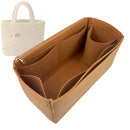 Organizer for [Crochet tote bag, Prada] Tote Purse Bag Insert Organiser Liner Shaper (Felt, Long Zip and Open Compartment)