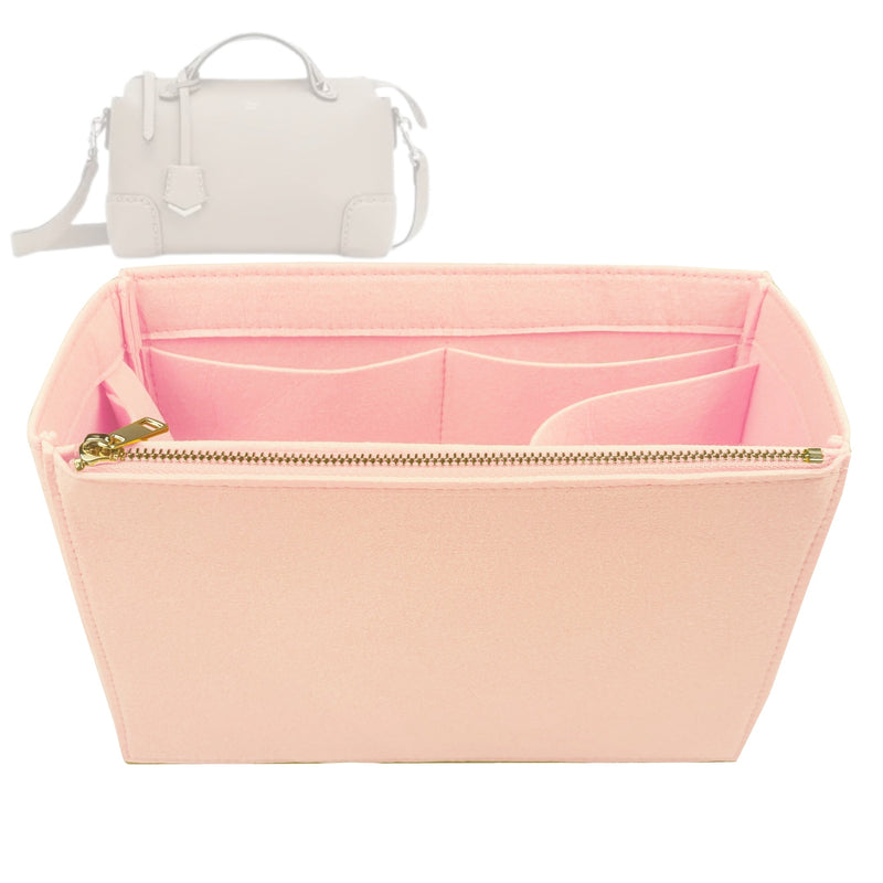 Organizer for [By The Way Selleria Large, Fendi] Tote Purse Bag Insert Organiser Liner Shaper (Felt, Long Zip and Open Compartment)