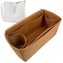Organizer for [Sac MOUSQUETON Medium, Helene Nepomiatzi] Tote Purse Bag Insert Organiser Liner Shaper (Felt, Long Zip and Open Compartment)