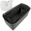 Organizer for [Sac MOUSQUETON Large, Helene Nepomiatzi] Tote Purse Bag Insert Organiser Liner Shaper (Felt, Long Zip and Open Compartment)