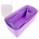 Organizer for [80s Vanity Bag, Saint Laurent (YSL)] Tote Purse Bag Insert Organiser Liner Shaper (Felt, Long Zip and Open Compartment)