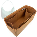 Organizer for [Large Aspen Shoulder Bag, Portland Leather Goods] Tote Purse Bag Insert Organiser Liner Shaper (Felt, Long Zip and Open Compartment)
