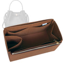 Organizer for [Large Romy Bucket, Tory Burch] Tote Purse Bag Insert Organiser Liner Shaper (Felt, Long Zip and Open Compartment)