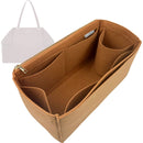 Organizer for [Folded tote bag Large, Ferragamo] Tote Purse Bag Insert Organiser Liner Shaper (Felt, Long Zip and Open Compartment)