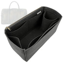 Organizer for [Iowa Duffle, The Row] Tote Purse Bag Insert Organiser Liner Shaper (Felt, Long Zip and Open Compartment)