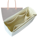 Organizer for [Artois PM (Small), Goyard] Tote Purse Bag Insert Liner Shaper (Felt, Full-width Zip and Open Pocket)