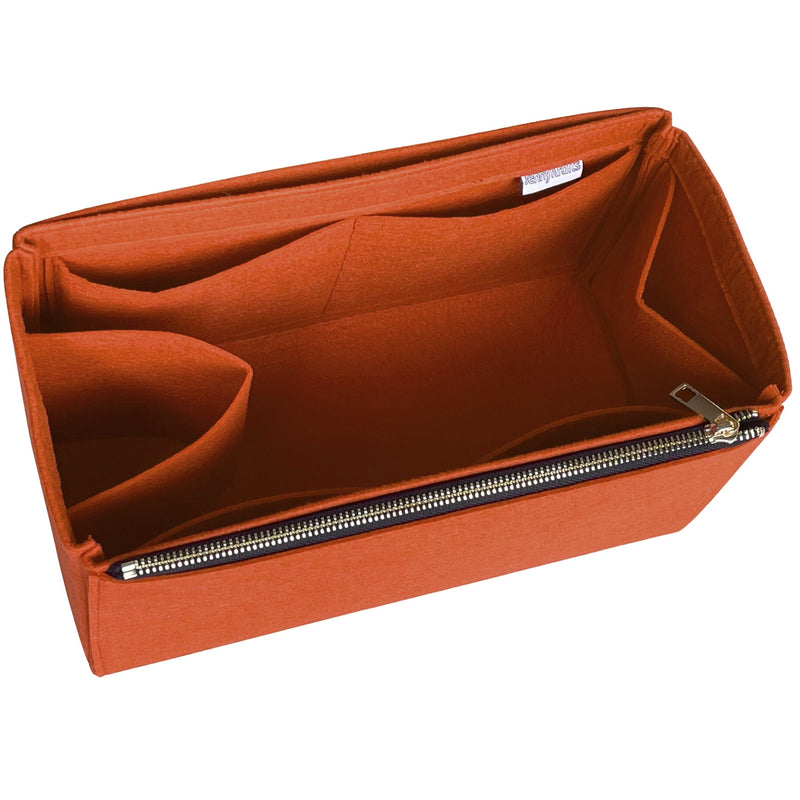 Organizer for [Sac MOUSQUETON Large, Helene Nepomiatzi] Bag Insert (Felt, Long Zip and Open Compartment)