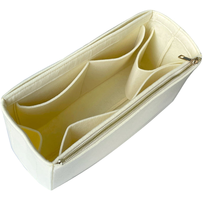Organizer for [Sac MOUSQUETON Large, Helene Nepomiatzi] Bag Insert (Felt, Long Zip and Open Compartment)