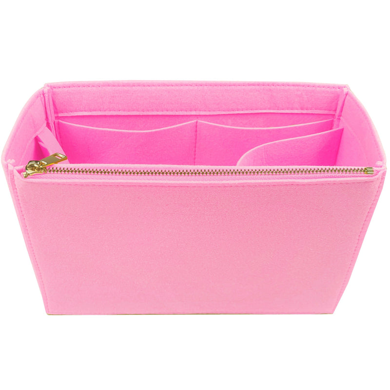 Organizer for [Sac MOUSQUETON Medium, Helene Nepomiatzi] Bag Insert (Felt, Long Zip and Open Compartment)