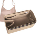 Organizer for [Le Foulonné Medium, Longchamp] Tote Purse Bag Insert Liner Shaper (Felt, Full-width Zip and Open Pocket)