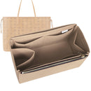 Organizer for [Reversible Liz Mini, MCM] Tote Purse Bag Insert Liner Shaper (Felt, Full-width Zip and Open Pocket)