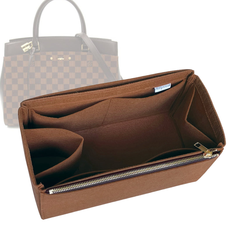 Organizer for [Rivoli PM (Small), LV] Tote Purse Bag Insert Liner Shaper (Felt, Full-width Zip and Open Pocket)