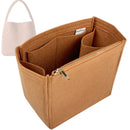 Organizer for [Nomad Large Hobo, Naghedi] Tote Purse Bag Insert Organiser Liner Shaper (Felt, Long Zip and Open Compartment)