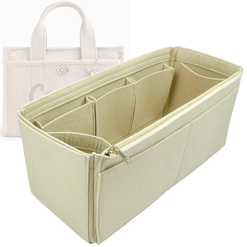 Organizer for [Cargo Tote 26cm, Coach] Tote Purse Bag Insert Organiser Liner Shaper (Felt, Wide Open Pockets)