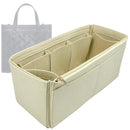 Organizer for [Field Tote 22, Coach] Tote Purse Bag Insert Organiser Liner Shaper (Felt, Wide Open Pockets)