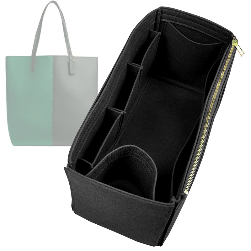 Organizer for [Nomad Colorblock Tote Handbag, Coach] Tote Purse Bag Insert Organiser Liner Shaper (Felt, Wide Open Pockets)