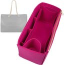 Organizer for [Medium Duty Free Tote, Balenciaga] Tote Purse Bag Insert Organiser Liner Shaper (Felt, Wide Open Pockets)
