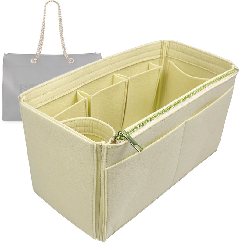 Organizer for [Small Duty Free Tote, Balenciaga] Tote Purse Bag Insert Organiser Liner Shaper (Felt, Wide Open Pockets)