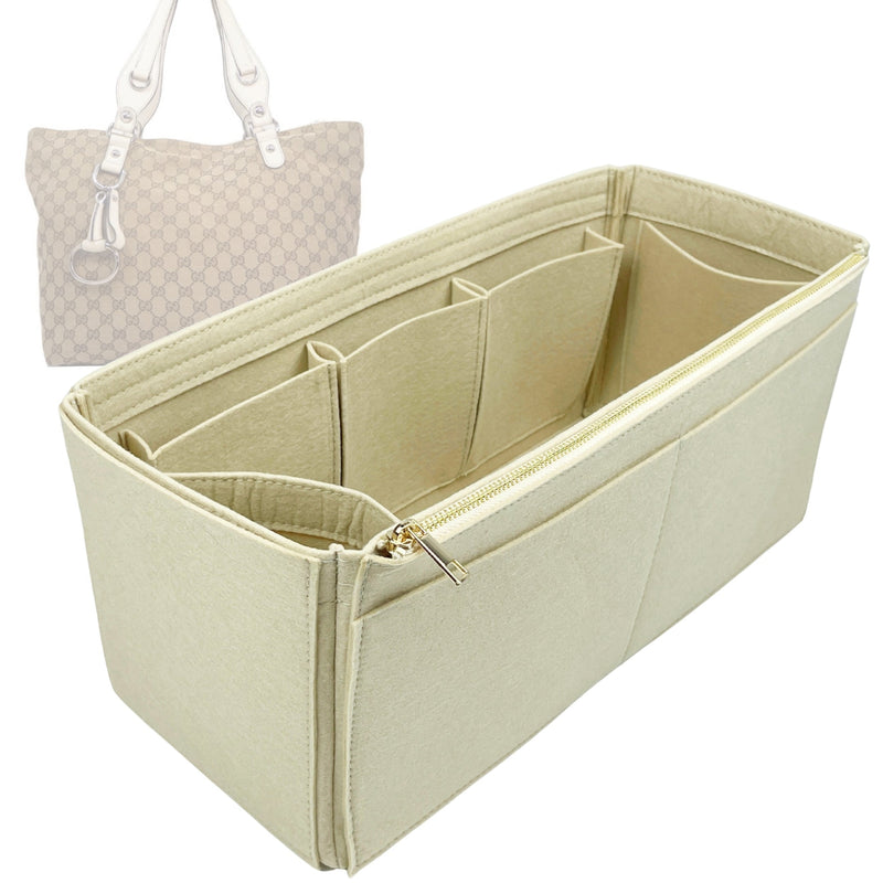 Organizer for [ICON BIT GG MEDIUM TOTE, Gucci] Tote Purse Bag Insert Organiser Liner Shaper (Felt, Wide Open Pockets)