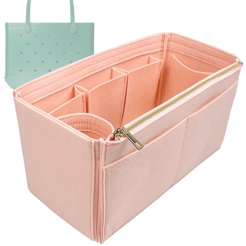 Organizer for [Bitty Bogg Bag, Bogg] Tote Purse Bag Insert Organiser Liner Shaper (Felt, Wide Open Pockets)