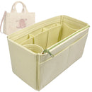 Organizer for [SMALL CABAS THAIS IN Raffia and calfskin, Celine] Tote Purse Bag Insert Organiser Liner Shaper (Felt, Wide Open Pockets)
