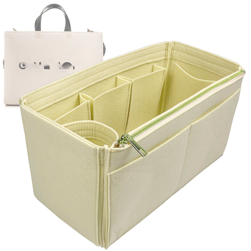 Organizer for [Small G-Tote bag, Givenchy] Tote Purse Bag Insert Organiser Liner Shaper (Felt, Wide Open Pockets)