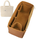 Organizer for [Small Crochet tote bag, Prada] Tote Purse Bag Insert Organiser Liner Shaper (Felt, Wide Open Pockets)