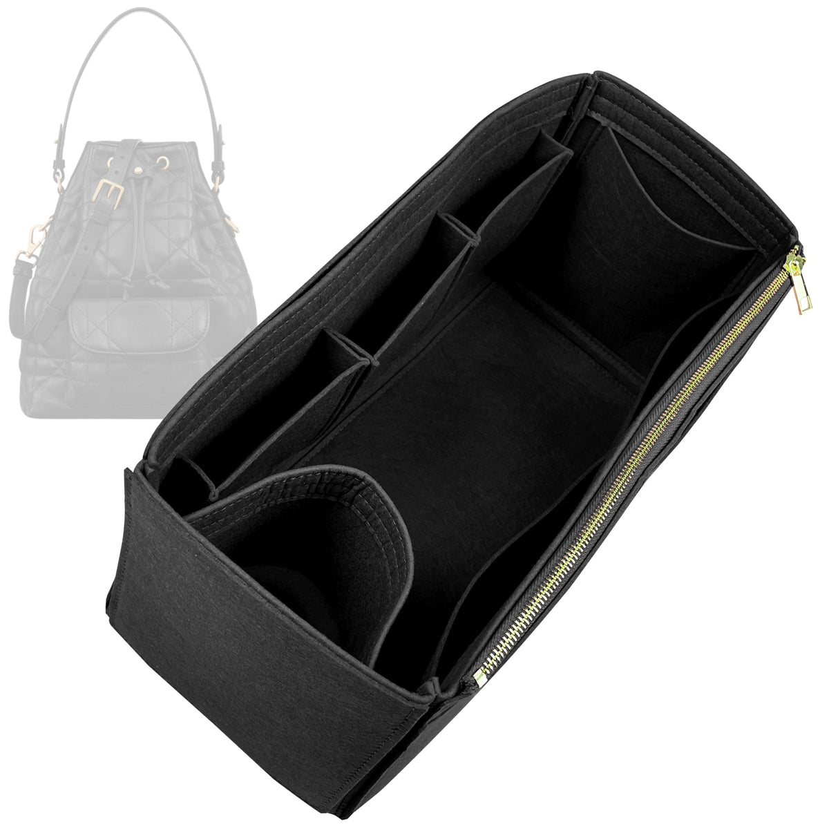Organizer for [Mini Caro Bucket Bag, Dior] Tote Purse Bag Insert
