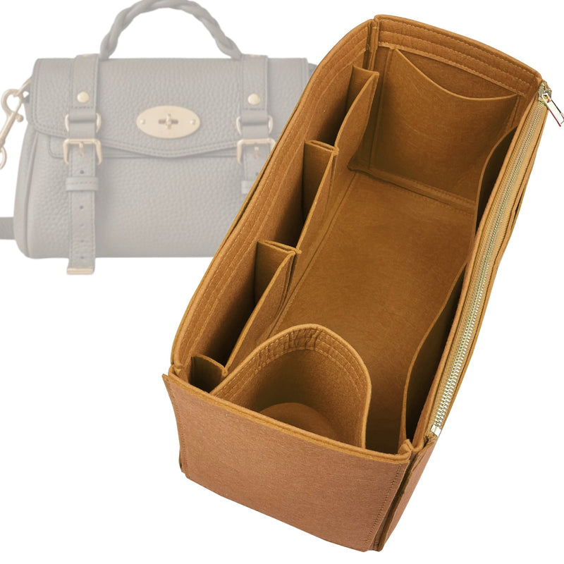Organizer for [Alexa Regular, Mulberry] Tote Purse Bag Insert Liner Shaper (Felt, Wide Open Pockets)