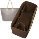 Organizer for [All-in MM (Medium), LV] Tote Purse Bag Insert Liner Shaper (Felt, Wide Open Pockets)