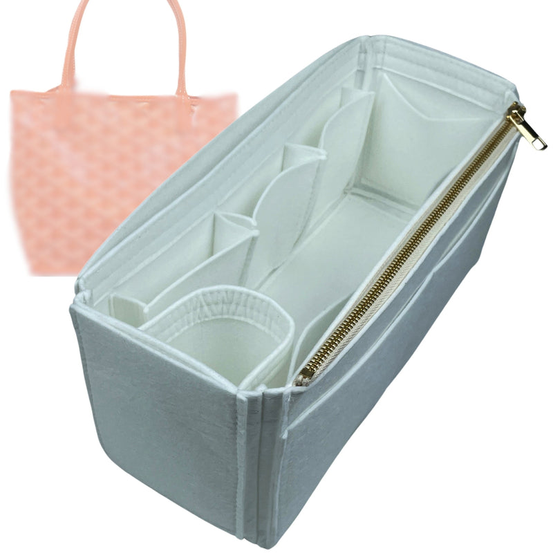Organizer for [Anjou GM (Large), Goyard] Tote Purse Bag Insert Liner Shaper (Felt, Wide Open Pockets)