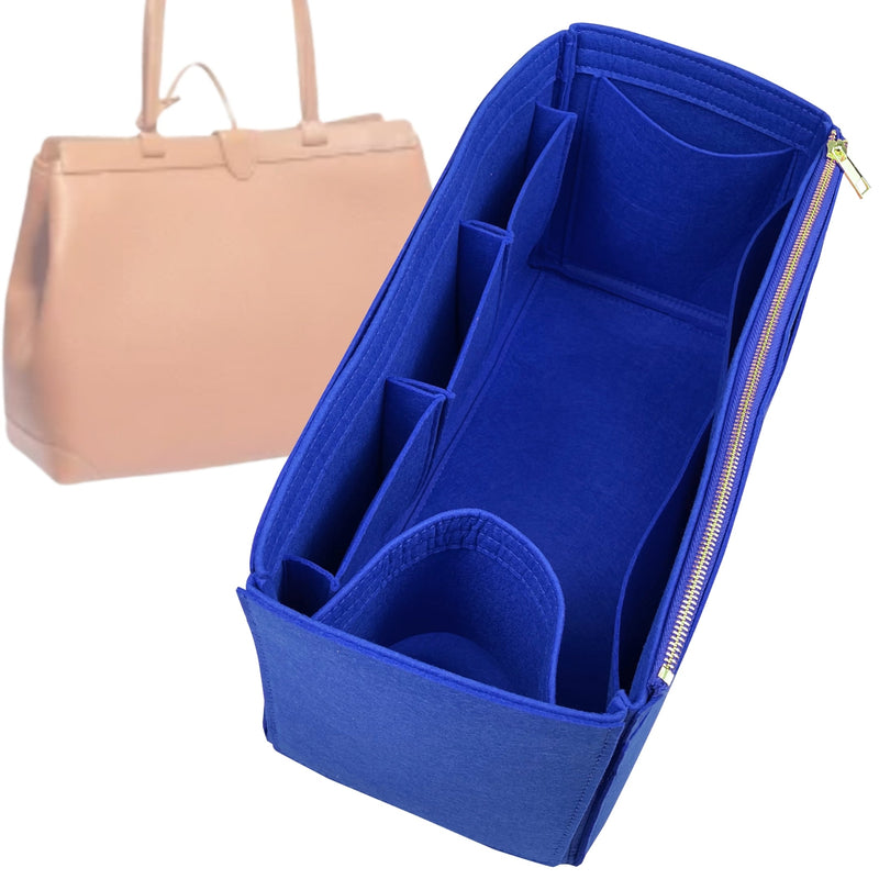 Organizer for [Bellechasse Biaude PM Bag, Goyard] Tote Purse Bag Insert Liner Shaper (Felt, Wide Open Pockets)